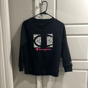 Champion Black and Pink Graphic Sweatshirt
